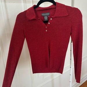 Banana Republic Women's Red Collar Knit